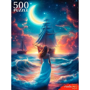 Пазл 500 Девушка у ночного моря Ф500-7615