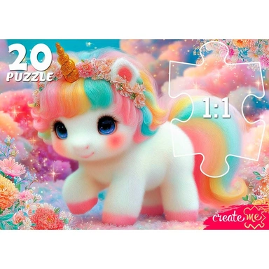 Пазл 20 Макси Пушистый единорог ПУ20-3175