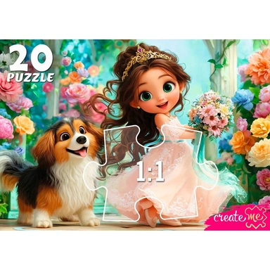 Пазл 20 Макси Принцесса с собачкой УК20-2388
