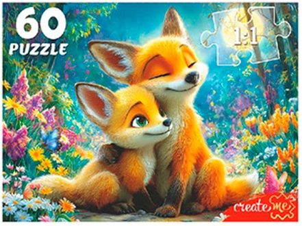 Пазл 60 Лисичка с лисенком Ф60-2823