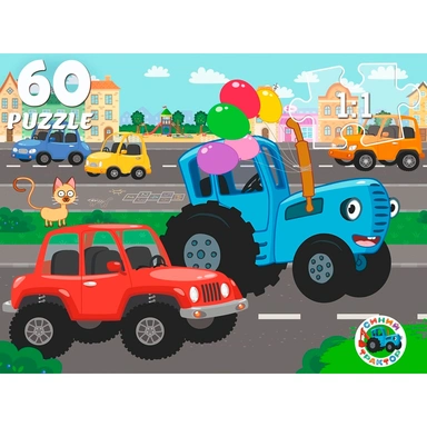 Пазл 60 Синий трактор П60-2886