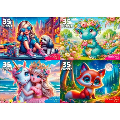 Пазл 35 Красивые пазлы для девочек П35-2385