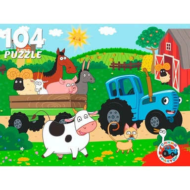 Пазл 104 Синий трактор П104-2879