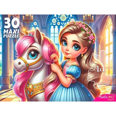 Пазл 30 Макси Милая принцесса с единорогом Х30-3161