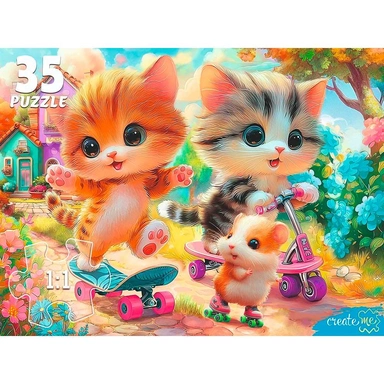 Пазл 35 Спортивные котята Ф35-3427