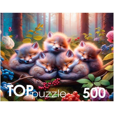 Пазл 500 Спящие лисята Ф500-3466