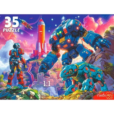 Пазл 35 Трансформер и робот Ф35-3428