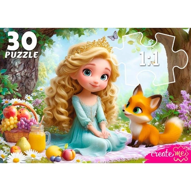 Пазл 30 Принцесса и лисенок ПУ30-3182