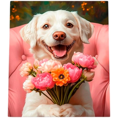 Набор для творчества Алмазная мозаика 40х50 см Радостный лабрадор НД-1280