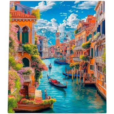 Набор для творчества Алмазная мозаика 40х50 см Город на воде НД-1276