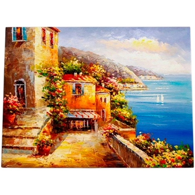 Набор для творчества Алмазная мозаика 30х40см Средиземноморский дворик НД-0502