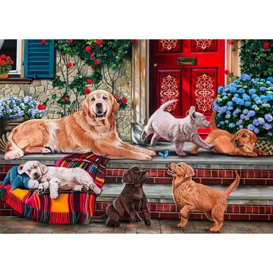 Набор для творчества Алмазная мозаика 30х40см Семья Лабрадоров ST984