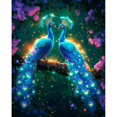 Набор для творчества Алмазная мозаика 40х50 см Волшебные павлины НД-1412