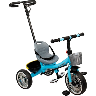 Трехколесный велосипед с родительской ручкой, Синий от 3 лет