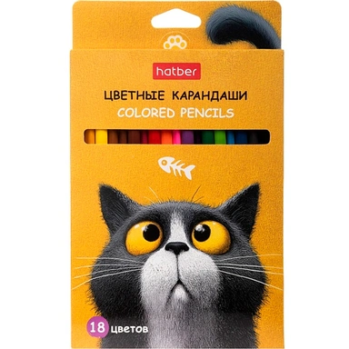 Карандаши цветные 18 цв. Пушистый философ  094020 Hatber