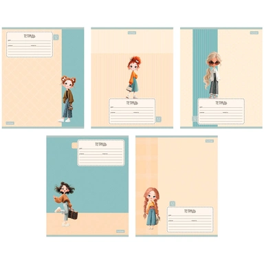 Тетрадь 12 л. линия Стильные девчонки 095692 Hatber