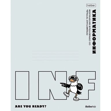 Тетрадь 48 л. клетка предметная Приключения чайки Информатика 095833 Hatber