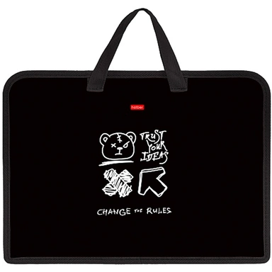 Папка для тетрадей на молнии 1 отделение Дерзкий с ручками 094451