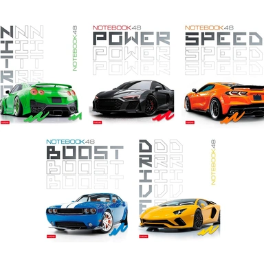 Тетрадь 48 л. линия Машины улиц 095475 Hatber