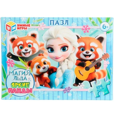 Пазл 104 Магия льда  Яркие панды 4630395059794