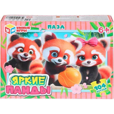 Пазл 104 Яркие панды 4630395054133