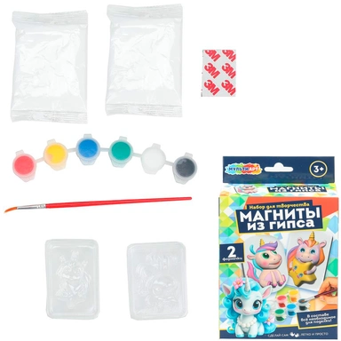 Набор для творчества Магниты из гипса Единорожки, 2 шт MGN-122814UNI