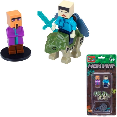 Город мастеров 18269-YF Фигурки для конструктора мой мир+динозавры -3 шт.