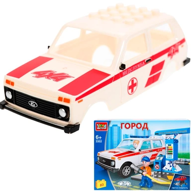 Город мастеров 3352-KK Лада Нива на заправочной станции, 83 дет.