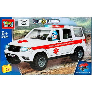 Город мастеров SB-50025 UAZ patriot СКОРАЯ ПОМОЩЬ, 29 дет.