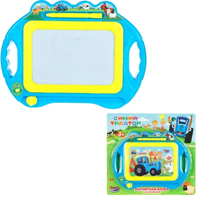 Доска для рисования Синий Трактор магнитная 20*15см, ч/б поле ИГРАЕМ ВМЕСТЕ B247-H27006-BTR