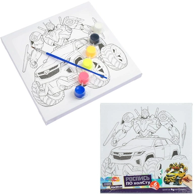 Набор Для Творчества Холст для росписи 20*20 см Машина трансформер МУЛЬТИ АРТ CANV20X20-132237