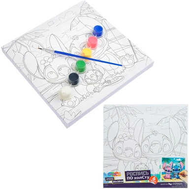 Набор Для Творчества Холст для росписи 20*20 см Семья Стича МУЛЬТИ АРТ CANV20X20-131170