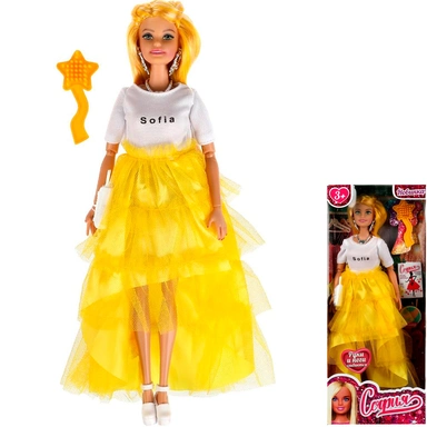 Кукла Карапуз 66001-BF16-S-BB 29 см София, руки и ноги сгиб, с маникюром, акс