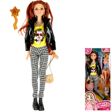 Кукла Карапуз 66001-F22-S-BB 29 см София, руки и ноги сгиб, акс