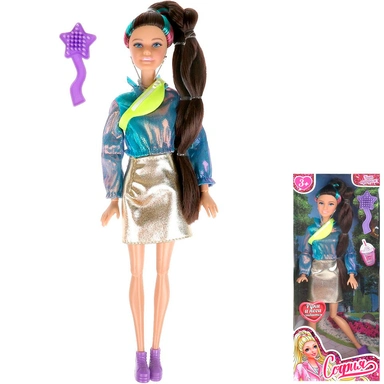 Кукла Карапуз 66001-C77-S-BB София 29см, руки и ноги сгиб., акс