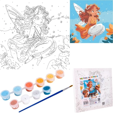 Набор для творчества Картина по номерам 20*20см Фея в цветах К114 Фин-ти-Флю