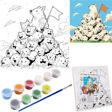 Набор для творчества Картина по номерам 20*20см Гора милашек К107 Фин-ти-Флю