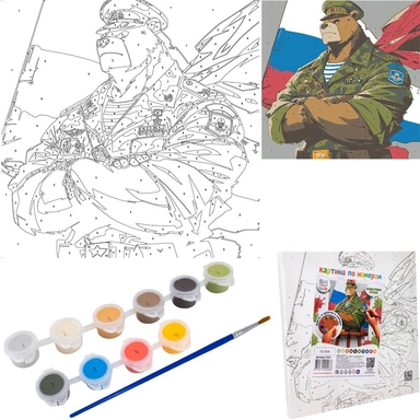 Набор для творчества Картина по номерам 20*20см Защитник К110 Фин-ти-Флю