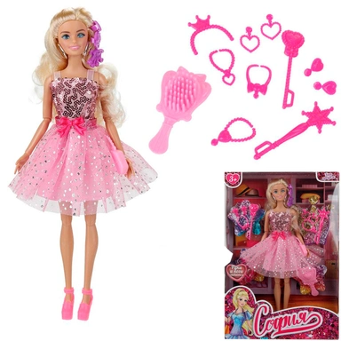 Кукла Карапуз 66001-BFSET11-S-BB-WOD София 29см, руки и ноги сгиб., акс.