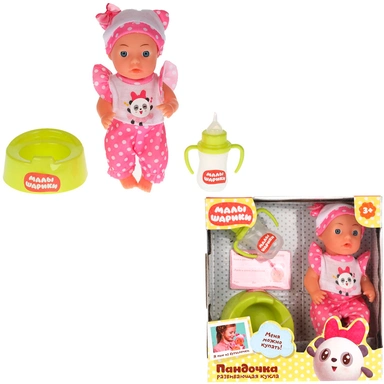 Кукла Карапуз Y15BB-PANDA Малышарики Пандочка 15см, пьет,писает,горшок, бутылочка
