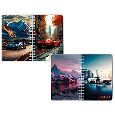 Записная книжка 80 л. А6 перевертыш Авто С1226-68