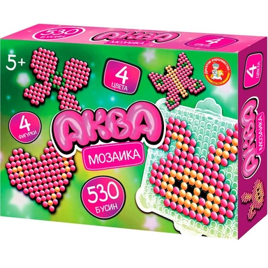 Набор для детского творчества Аквамозаика Бабочки, сердечки 4 фигурки 06016