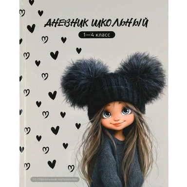 Дневник для 1-4 кл. Девчонка в шапке 72710