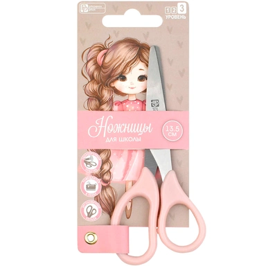 Ножницы 13,5 см. Девочка с косой 72861