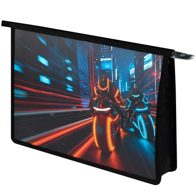 Папка для тетрадей на молнии 1 отделение Ночные мотоциклисты 72356