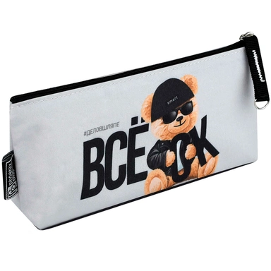 Пенал на молнии Медведь в шляпе 21х3,5х8 71980