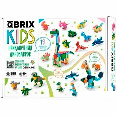 Конструктор QBRIX KIDS Приключения динозавров 32009