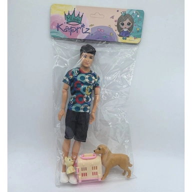 Кукла Кен с дом. питомцами  Miss Kapriz YS2025-NP8 в пак.