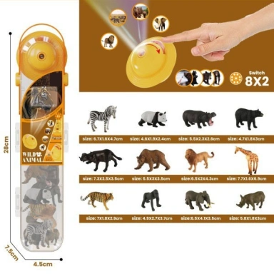 Набор животных 2210-5 Сафари с проектором в тубе