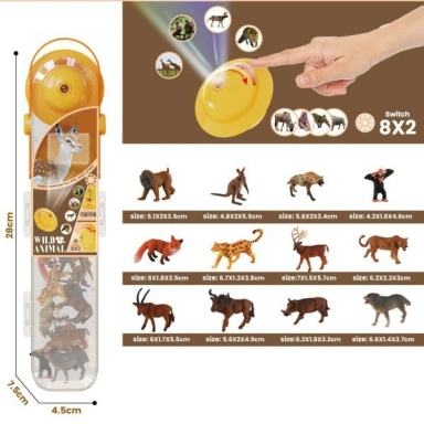 Набор животных 2210-6 Дикие с проектором в тубе
